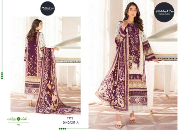 MEHBBOB TEX 1217 COTTON PRINTED PAKISTANI SUITS – M12