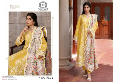 MARYAMS 159 A TO D RAYON COTTON EMBROIDERY PAKISTANI SALWAR KAMEEZ COLLECTION – M12