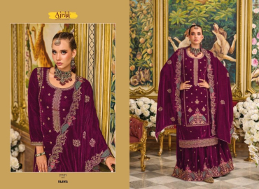 AJRAA MORNI 21121 TO 21125 VELVET PAKISTANI SALWAR KAMEEZ – M12