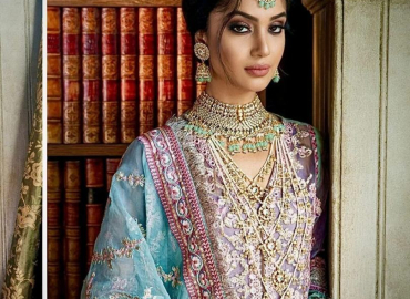 AASMA 201 PURE ORGANZA PAKISTANI SALWAR SUITS – M12