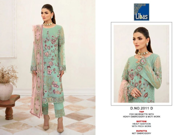 LIBAS 2011 FAUX GEORGETTE PAKISTANI SALWAR SUITS – M12