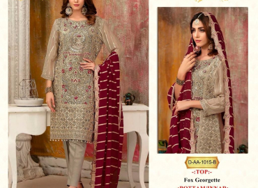 MEHFOOZ AA 1015 FAUX GEORGETTE PAKISTANI SUITS – M12