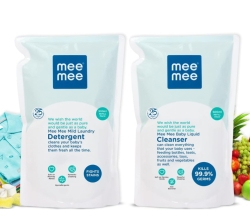 Mee Mee Mild Baby Liquid Laundry Detergent (500ml – Refill Pack) And Mee Mee Anti-Bacterial Baby Liquid Cleanser Combo